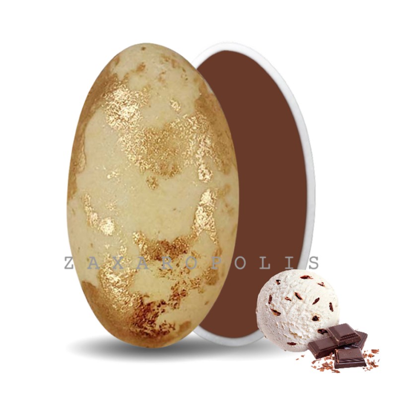 Κουφέτα Zaxaropolis - Choco Splash Στρατσιατέλα Μπεζ Μπρονζέ (1kg.) ≈275τμχ.