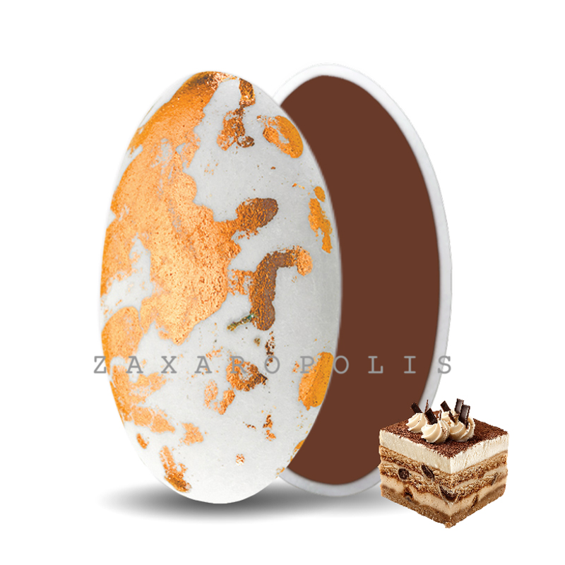 Κουφέτα Zaxaropolis - Choco Splash Τιραμισού Ροζ Χρυσό Πιτσιλωτό (1kg.) ≈275τμχ.