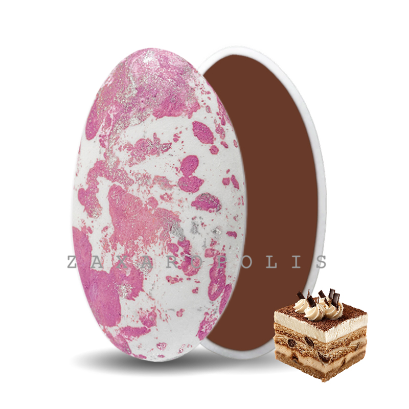 Κουφέτα Zaxaropolis - Choco Splash Τιραμισού Ροζ Πιτσιλωτό (1kg.) ≈275τμχ.