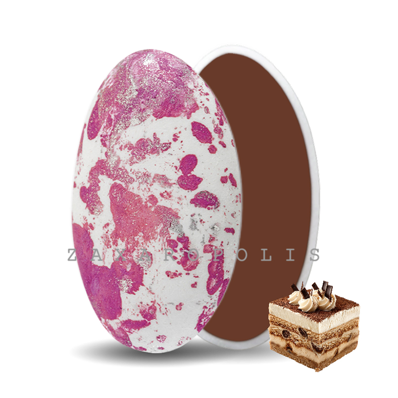 Κουφέτα Zaxaropolis - Choco Splash Τιραμισού Φούξια Πιτσιλωτό (1kg.) ≈275τμχ.