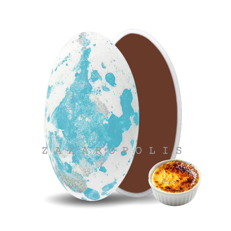 Κουφέτα Zaxaropolis - Choco Splash Crème Brûlée Γαλάζιο Πιτσιλωτό (1kg.) ≈275τμχ.