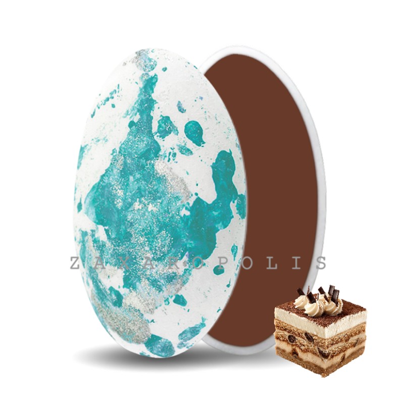 Κουφέτα Zaxaropolis - Choco Splash Τιραμισού Τιρκουάζ Πιτσιλωτό (1kg.) ≈275τμχ.