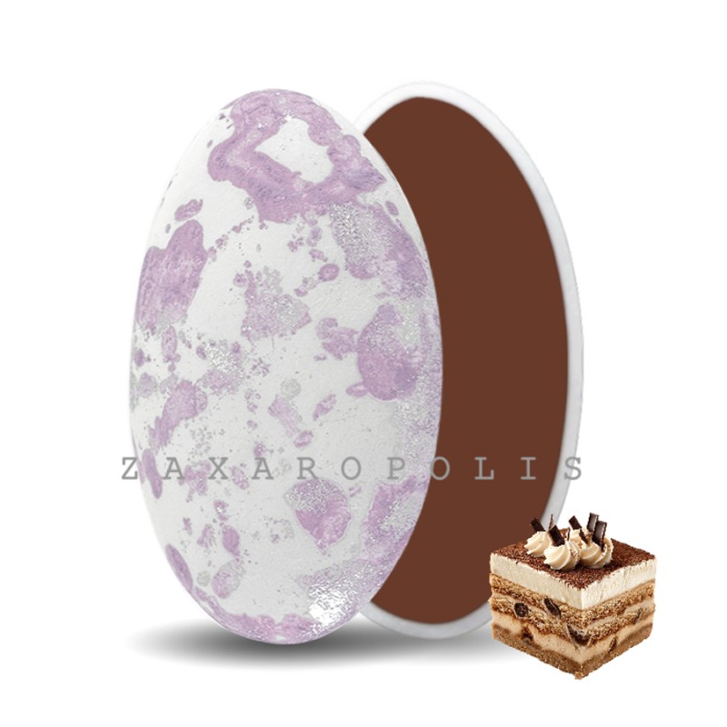 Κουφέτα Zaxaropolis - Choco Splash Τιραμισού Λιλά Πιτσιλωτό (1kg.) ≈275τμχ.
