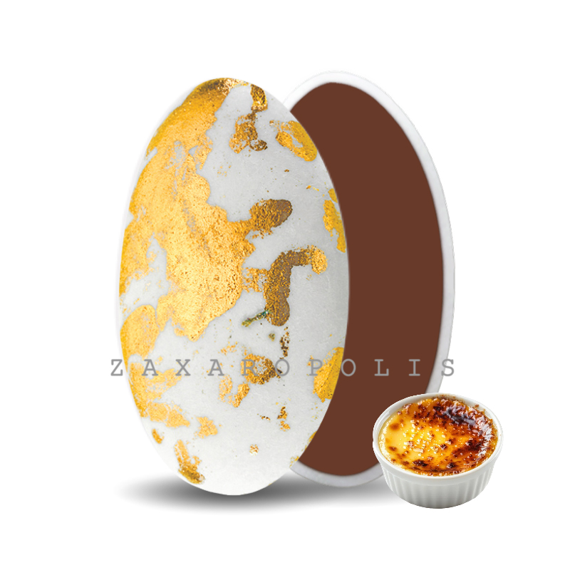 Κουφέτα Zaxaropolis - Choco Splash Crème Brûlée Χρυσό Πιτσιλωτό (1kg.) ≈275τμχ.