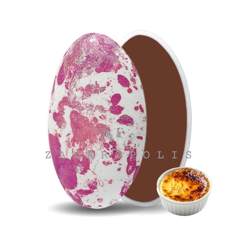 Κουφέτα Zaxaropolis - Choco Splash Crème Brûlée Φούξια Πιτσιλωτό (1kg.) ≈275τμχ.