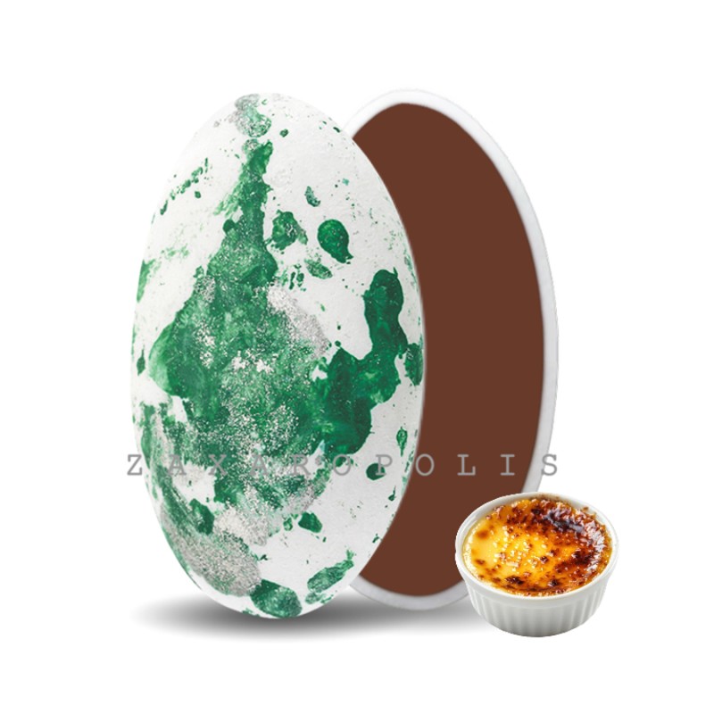 Κουφέτα Zaxaropolis - Choco Splash Crème Brûlée Πράσινο Πιτσιλωτό (1kg.) ≈275τμχ.