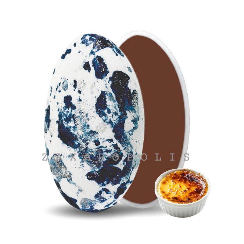 Κουφέτα Zaxaropolis - Choco Splash Crème Brûlée Σκούρο Μπλε Πιτσιλωτό (1kg.) ≈275τμχ.