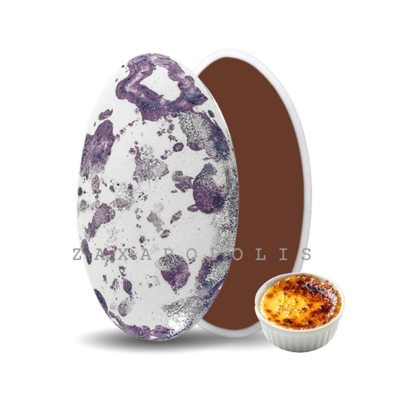 Κουφέτα Zaxaropolis - Choco Splash Crème Brûlée Μωβ Πιτσιλωτό (1kg.) ≈275τμχ.