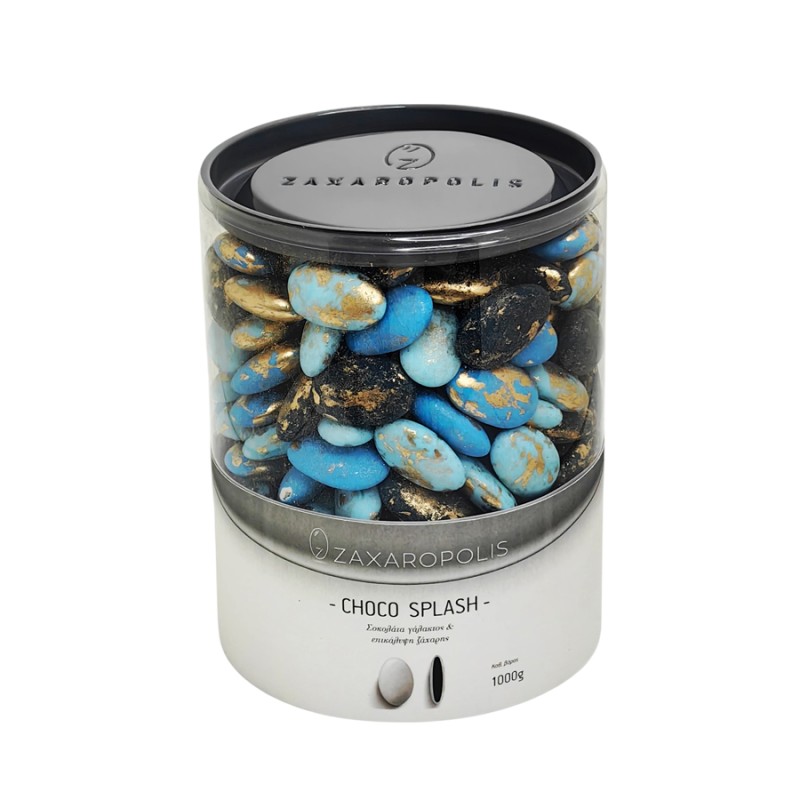 Κουφέτα Zaxaropolis - Choco Splash Στρατσιατέλα Μπλε Μπρονζέ Σε 3 Αποχρώσεις (1kg.) ≈275τμχ.