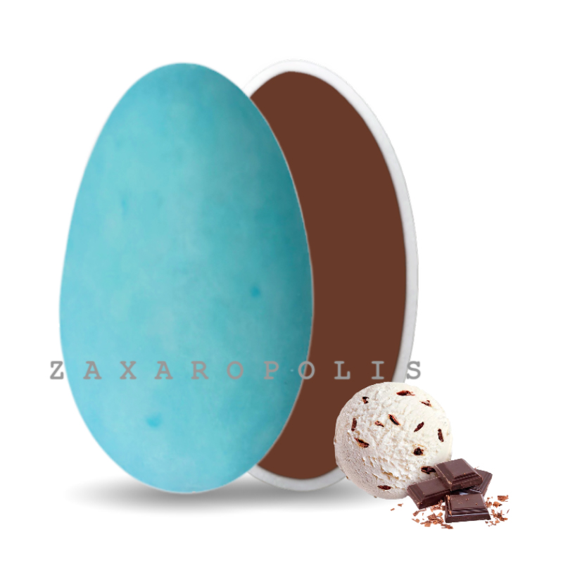 Κουφέτα Zaxaropolis - Choco Splash Στρατσιατέλα Γαλάζιο (1kg.) ≈275τμχ.