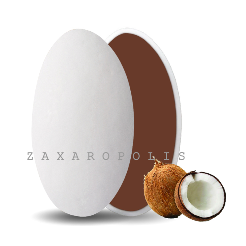 Κουφέτα Zaxaropolis - Choco Splash Καρύδα Λευκό (1kg.) ≈275τμχ.