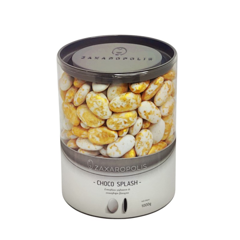 Κουφέτα Zaxaropolis - Choco Splash Καρύδα Χρυσό Πιτσιλωτό (1kg.) ≈275τμχ.