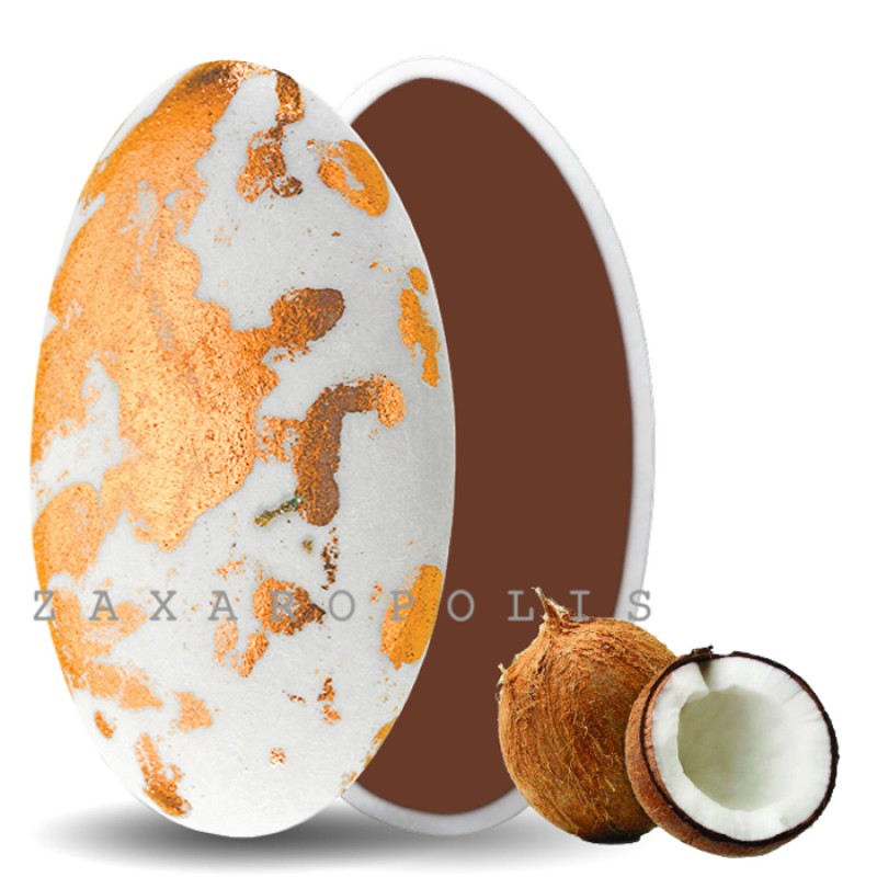 Κουφέτα Zaxaropolis - Choco Splash Καρύδα Ροζ Χρυσό Πιτσιλωτό (1kg.) ≈275τμχ.