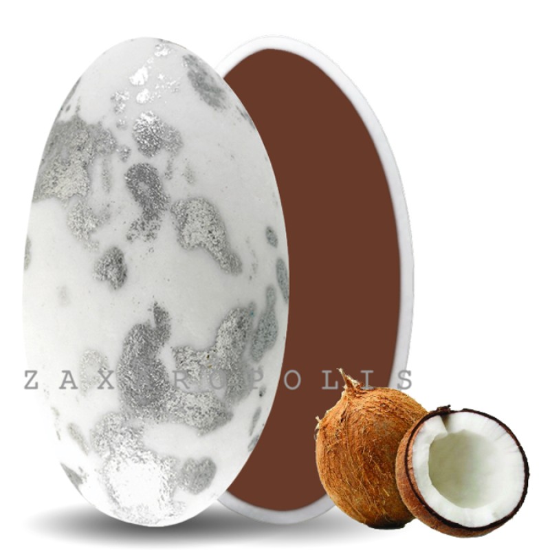 Κουφέτα Zaxaropolis - Choco Splash Καρύδα Ασημί Πιτσιλωτό (1kg.) ≈275τμχ.