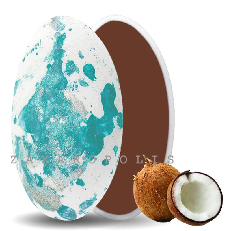 Κουφέτα Zaxaropolis - Choco Splash Καρύδα Τιρκουάζ Πιτσιλωτό (1kg.) ≈275τμχ.