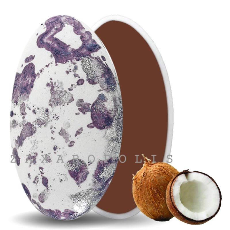 Κουφέτα Zaxaropolis - Choco Splash Καρύδα Μωβ Πιτσιλωτό (1kg.) ≈275τμχ.