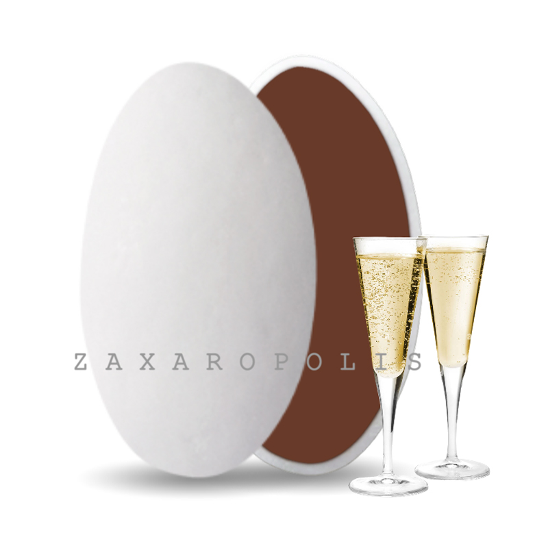 Κουφέτα Zaxaropolis - Choco Splash Σαμπάνια Λευκό (1kg.) ≈275τμχ.