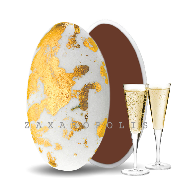 Κουφέτα Zaxaropolis - Choco Splash Σαμπάνια Χρυσό Πιτσιλωτό (1kg.) ≈275τμχ.