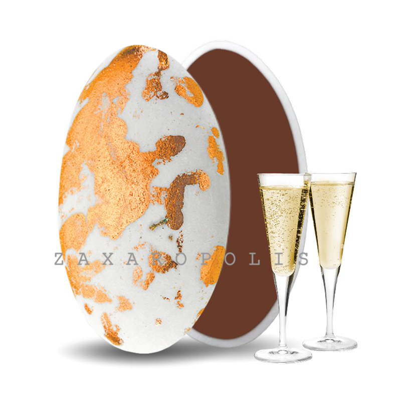 Κουφέτα Zaxaropolis - Choco Splash Σαμπάνια Ροζ Χρυσό Πιτσιλωτό (1kg.) ≈275τμχ.