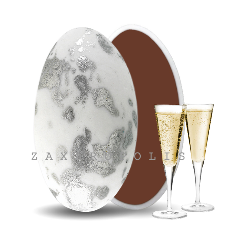 Κουφέτα Zaxaropolis - Choco Splash Σαμπάνια Ασημί Πιτσιλωτό (1kg.) ≈275τμχ.