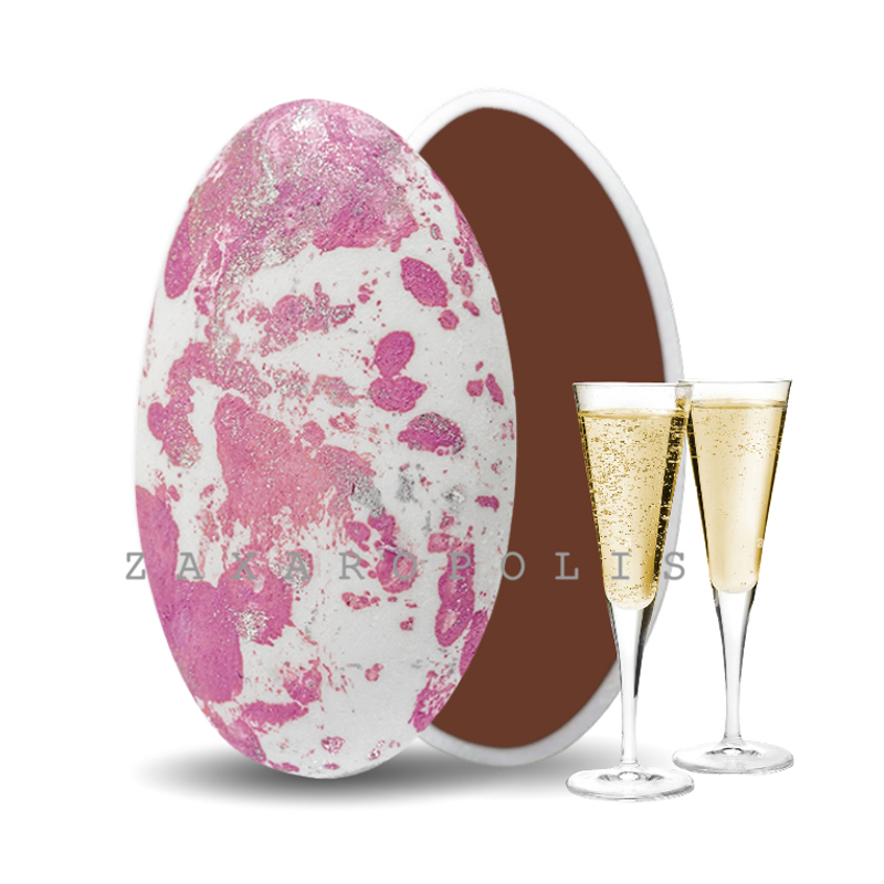 Κουφέτα Zaxaropolis - Choco Splash Σαμπάνια Ροζ Πιτσιλωτό (1kg.) ≈275τμχ.