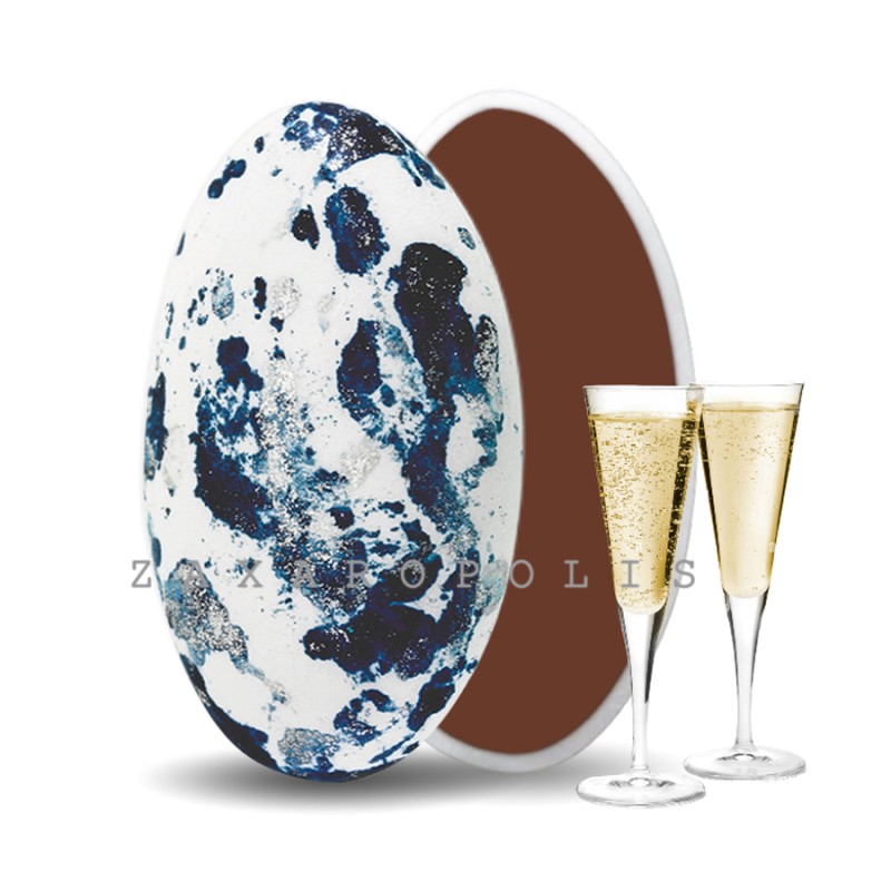 Κουφέτα Zaxaropolis - Choco Splash Σαμπάνια Σκούρο Μπλε Πιτσιλωτό (1kg.) ≈275τμχ.