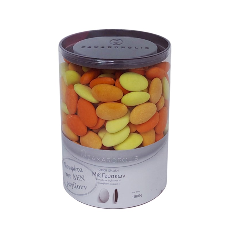Κουφέτα Zaxaropolis - Choco Splash Mix Γεύσεων Κίτρινο Σε 3 Αποχρώσεις (1kg.) ≈275τμχ.