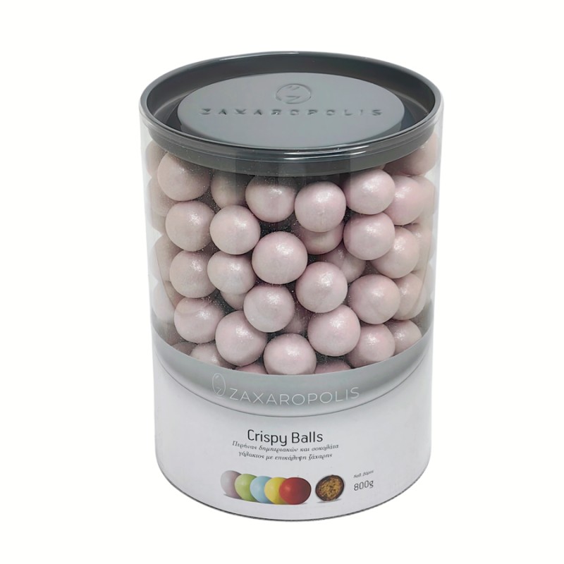 Κουφέτα Zaxaropolis - Crispy Περλέ Ροζ (0,8kg.) ≈210τμχ.