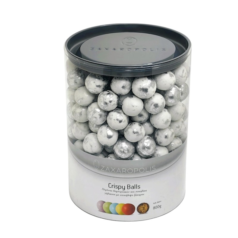 Κουφέτα Zaxaropolis - Crispy Ασημί Πιτσιλωτό (0,8kg.) ≈210τμχ.
