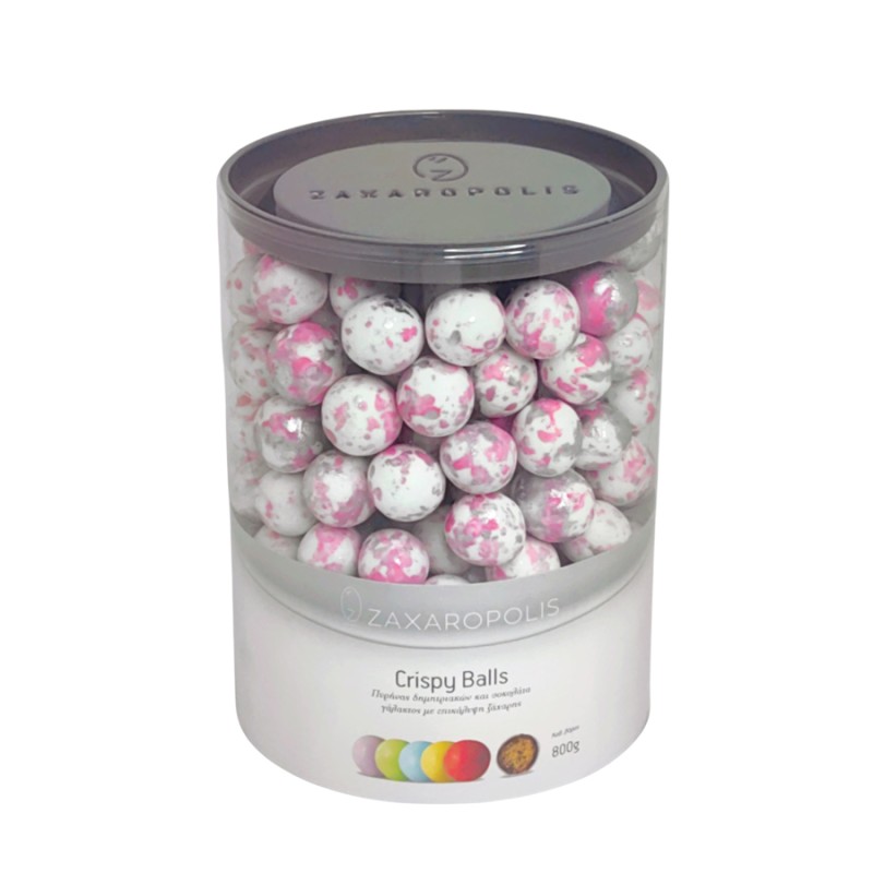 Κουφέτα Zaxaropolis - Crispy Ροζ Πιτσιλωτό (0,8kg.) ≈210τμχ.