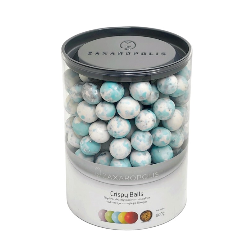 Κουφέτα Zaxaropolis - Crispy Γαλάζιο Πιτσιλωτό (0,8kg.) ≈210τμχ.