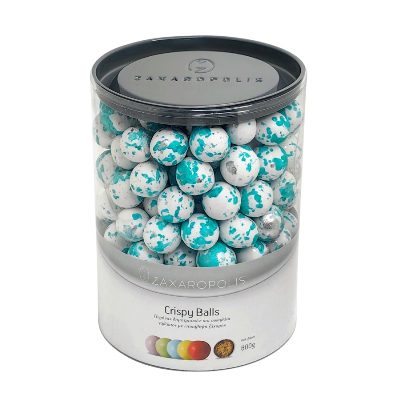 Κουφέτα Zaxaropolis - Crispy Τιρκουάζ Πιτσιλωτό (0,8kg.) ≈210τμχ.