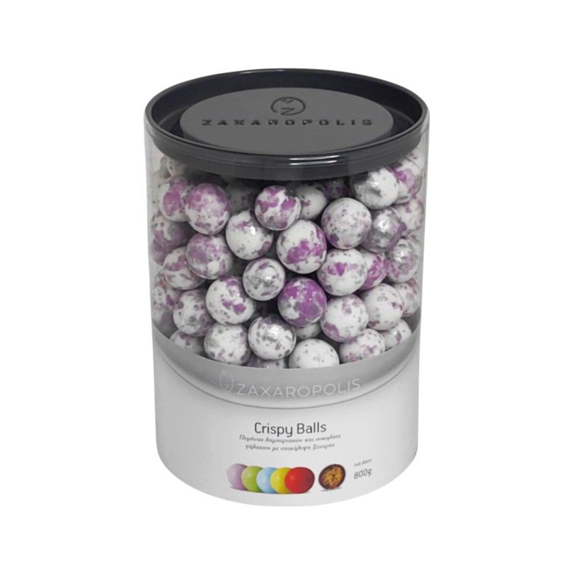 Κουφέτα Zaxaropolis - Crispy Λιλά Πιτσιλωτό (0,8kg.) ≈210τμχ.