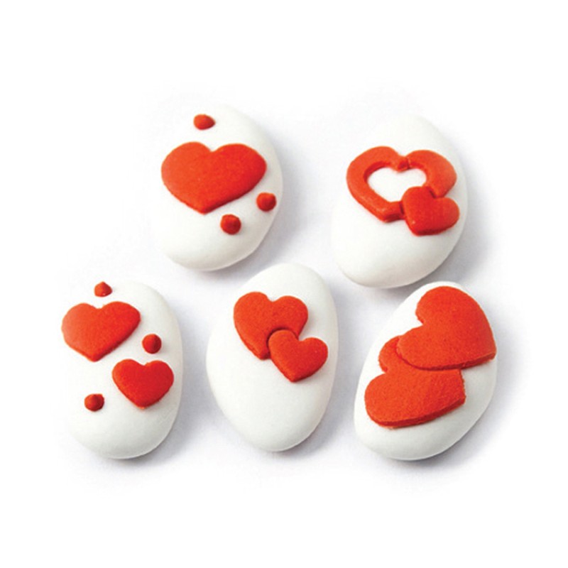 Κουφέτα Zaxaropolis - Διακοσμημένα "Καρδούλες" (100τμχ.)