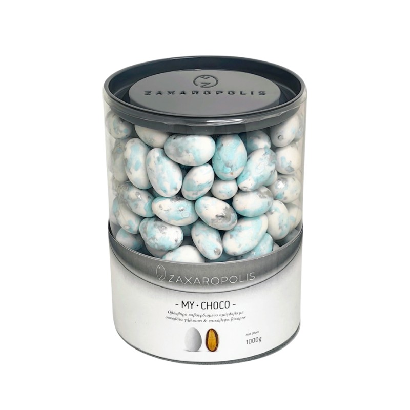 Κουφέτα Zaxaropolis - My Choco Mix Γεύσεων Γαλάζιο Πιτσιλωτό (1kg.) ≈230τμχ.