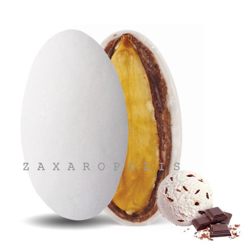 Κουφέτα Zaxaropolis - My Choco Stracciatella Λευκό (1kg.) ≈230τμχ.