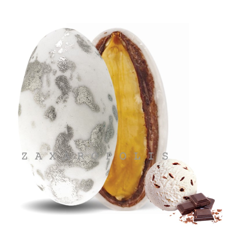 Κουφέτα Zaxaropolis - My Choco Stracciatella Ασημί Πιτσιλωτό (1kg.) ≈230τμχ.