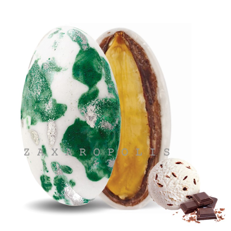 Κουφέτα Zaxaropolis - My Choco Stracciatella Πράσινο Πιτσιλωτό (1kg.) ≈230τμχ.