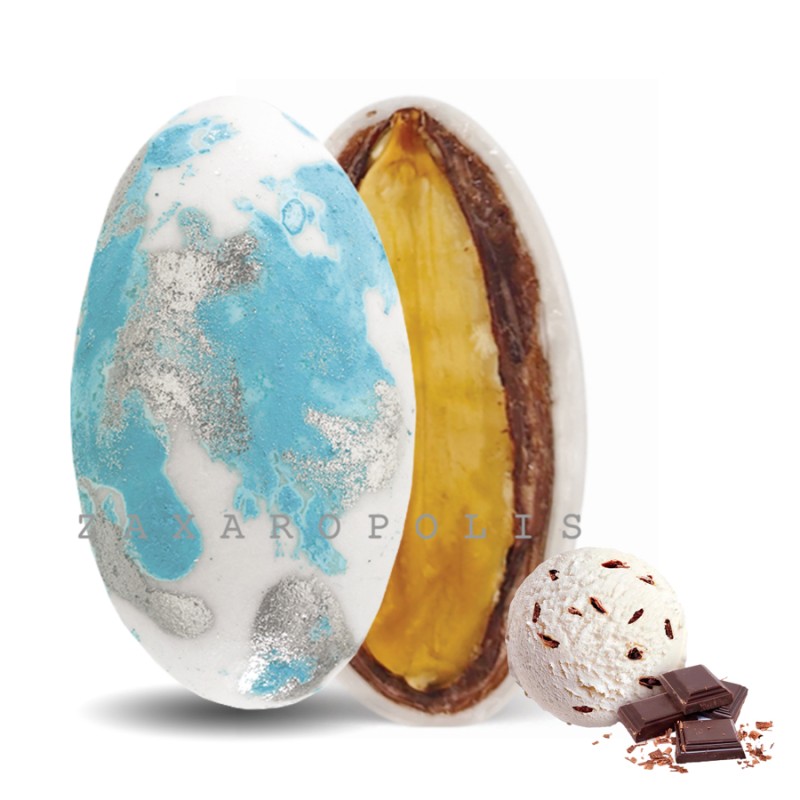 Κουφέτα Zaxaropolis - My Choco Stracciatella Γαλάζιο Πιτσιλωτό (1kg.) ≈230τμχ.