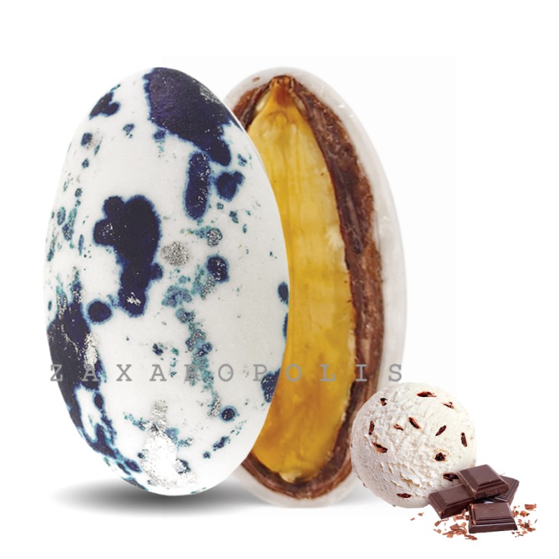 Κουφέτα Zaxaropolis - My Choco Stracciatella Σκούρο Μπλε Πιτσιλωτό (1kg.) ≈230τμχ.