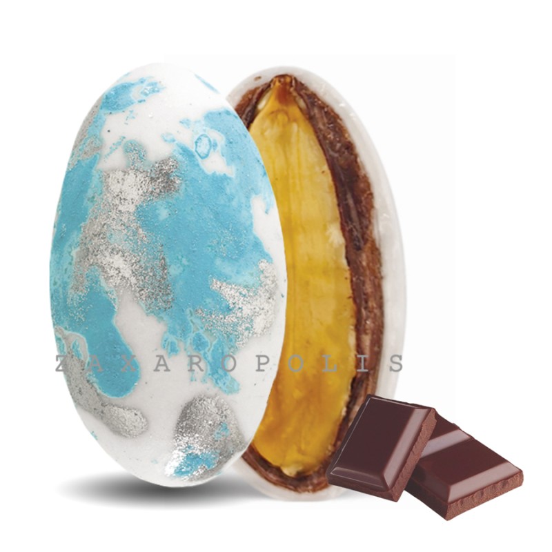 Κουφέτα Zaxaropolis - My Choco Σοκολάτα Γαλάζιο Πιτσιλωτό (1kg.) ≈230τμχ.