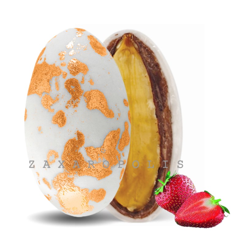 Κουφέτα Zaxaropolis - My Choco Φράουλα Ροζ Χρυσό Πιτσιλωτό (1kg.) ≈230τμχ.
