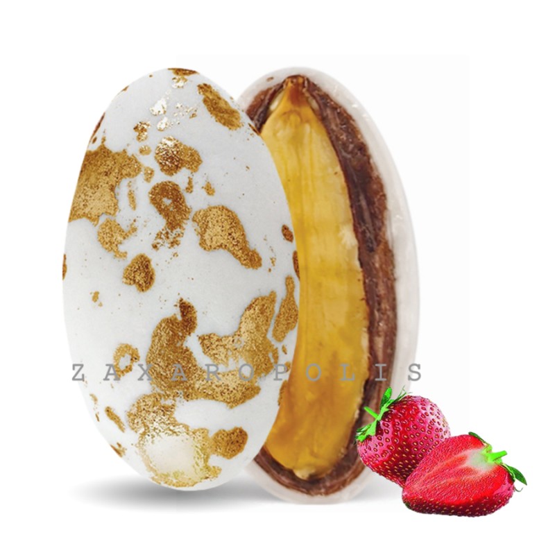 Κουφέτα Zaxaropolis - My Choco Φράουλα Bronze Πιτσιλωτό (1kg.) ≈230τμχ.