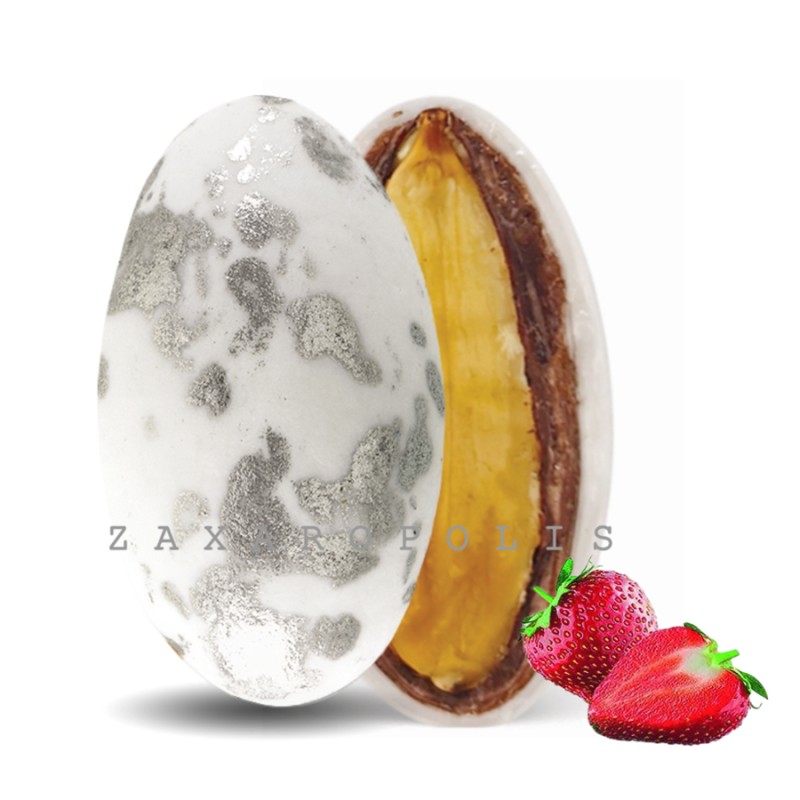 Κουφέτα Zaxaropolis - My Choco Φράουλα Ασημί Πιτσιλωτό (1kg.) ≈230τμχ.