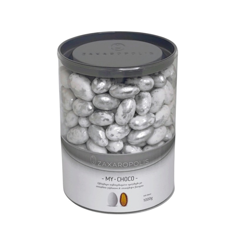 Κουφέτα Zaxaropolis - My Choco Φράουλα Ασημί Πιτσιλωτό (1kg.) ≈230τμχ.