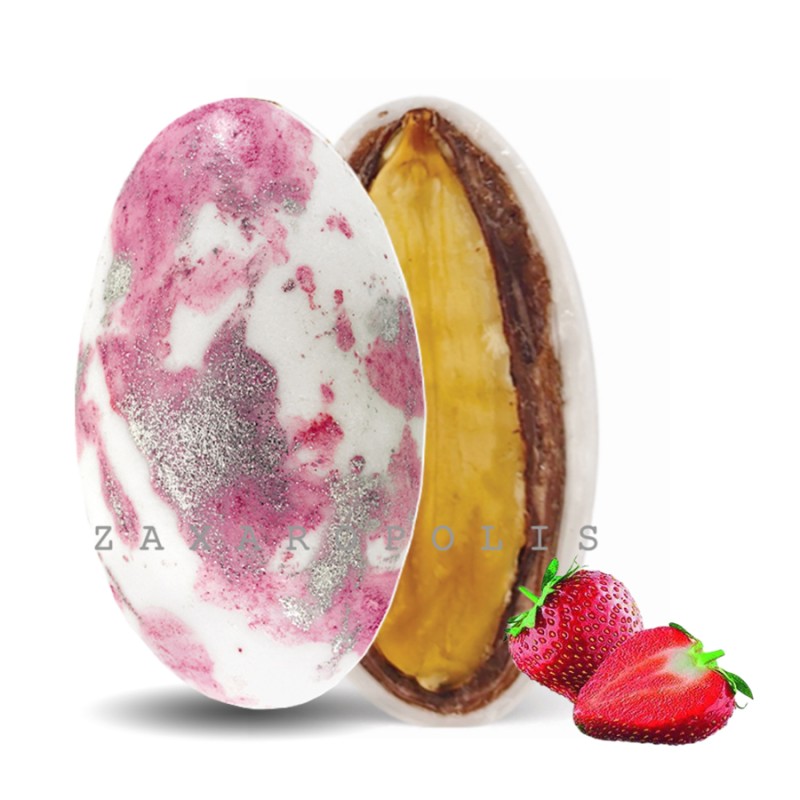 Κουφέτα Zaxaropolis - My Choco Φράουλα Ροζ Πιτσιλωτό (1kg.) ≈230τμχ.