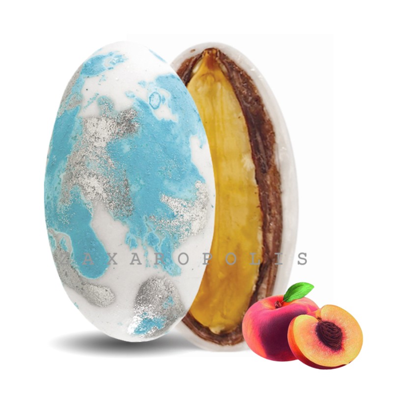 Κουφέτα Zaxaropolis - My Choco Ροδάκινο Γαλάζιο Πιτσιλωτό (1kg.) ≈230τμχ.