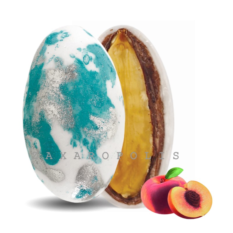 Κουφέτα Zaxaropolis - My Choco Ροδάκινο Τιρκουάζ Πιτσιλωτό (1kg.) ≈230τμχ.