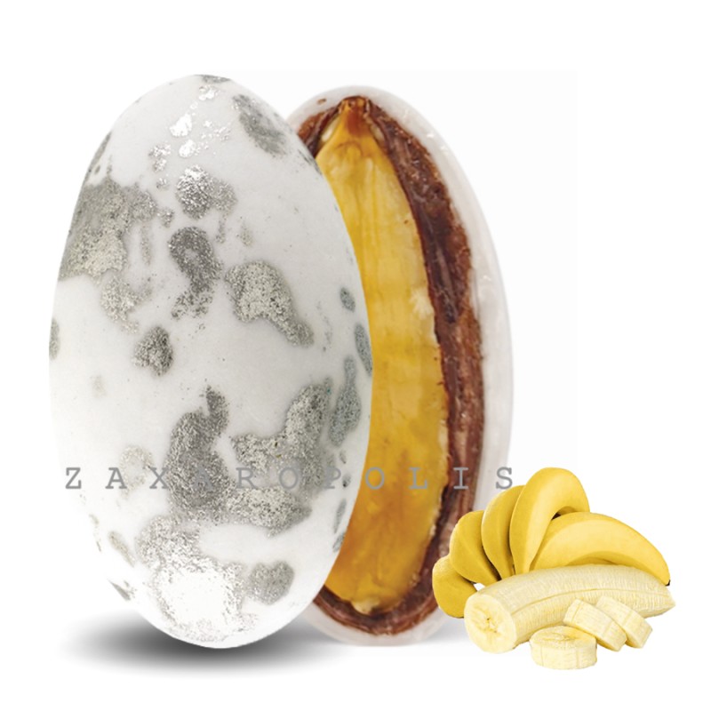 Κουφέτα Zaxaropolis - My Choco Μπανάνα Ασημί Πιτσιλωτό (1kg.) ≈230τμχ.