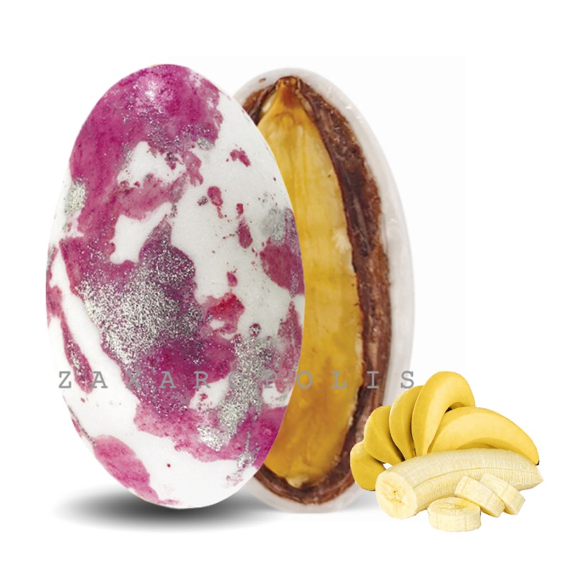 Κουφέτα Zaxaropolis - My Choco Μπανάνα Φούξια Πιτσιλωτό (1kg.) ≈230τμχ.